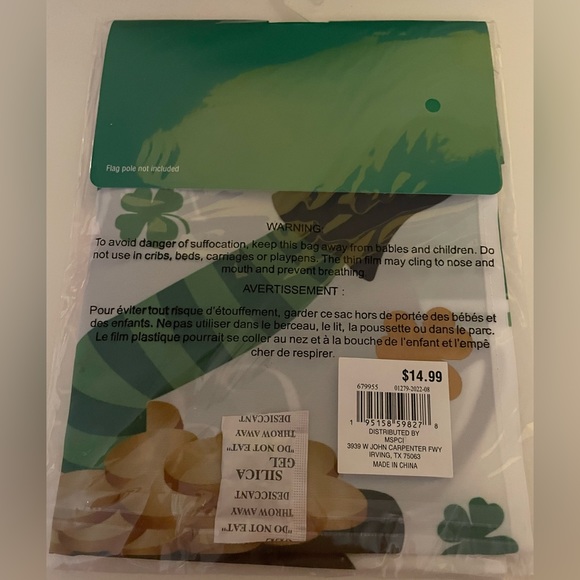NWT- Garden Flag, Welcome, St. Patrick’s Day, Spring, Lucky Pot of Gold, Summer - Picture 3 of 3